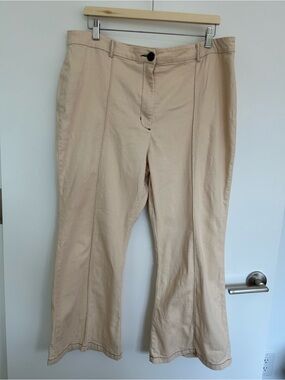 Wray Cotton Kick-flare Cream Pant